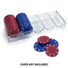 Load image into Gallery viewer, (10) 100 Count Clear Acrylic Poker Chip Trays