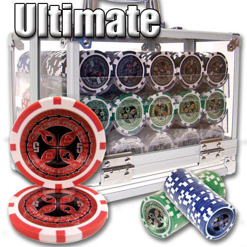 600 Ultimate Poker Chip Set with Acrylic Case