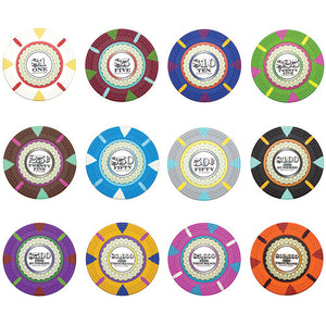 600 The Mint Poker Chip Set with Acrylic Case