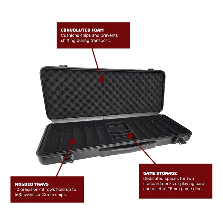 500 Count 43mm Poker Chip Case
