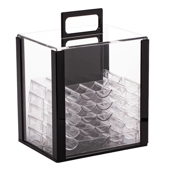 1000 Count Acrylic Poker Chip Case with Trays