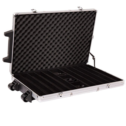 1000 Count Rolling Aluminum Poker Chip Case