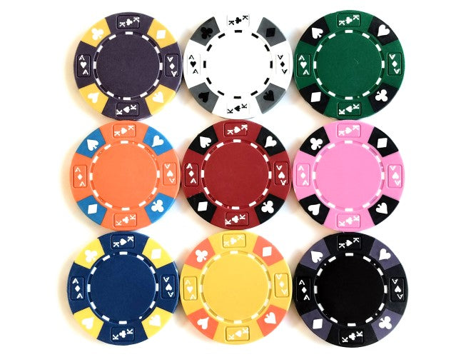Ace King Suited 14g non-denominated clay composite poker chips