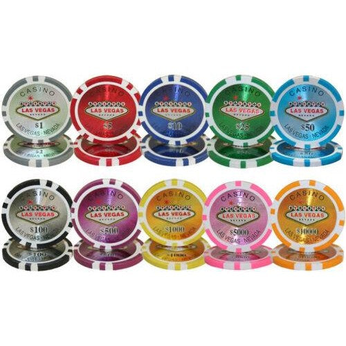 Las Vegas sign 14g holographic poker chips