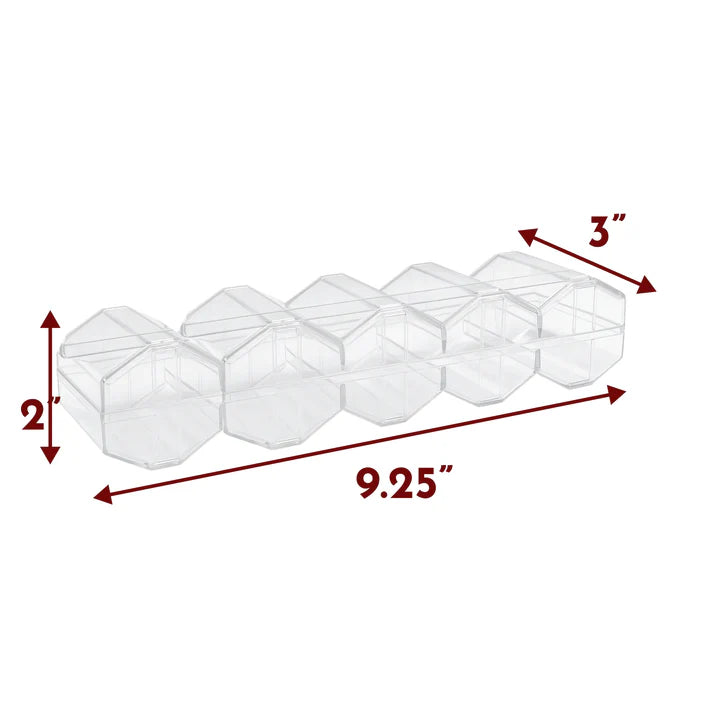 100 Count Oversized 43mm Poker Chip Tray with Lid