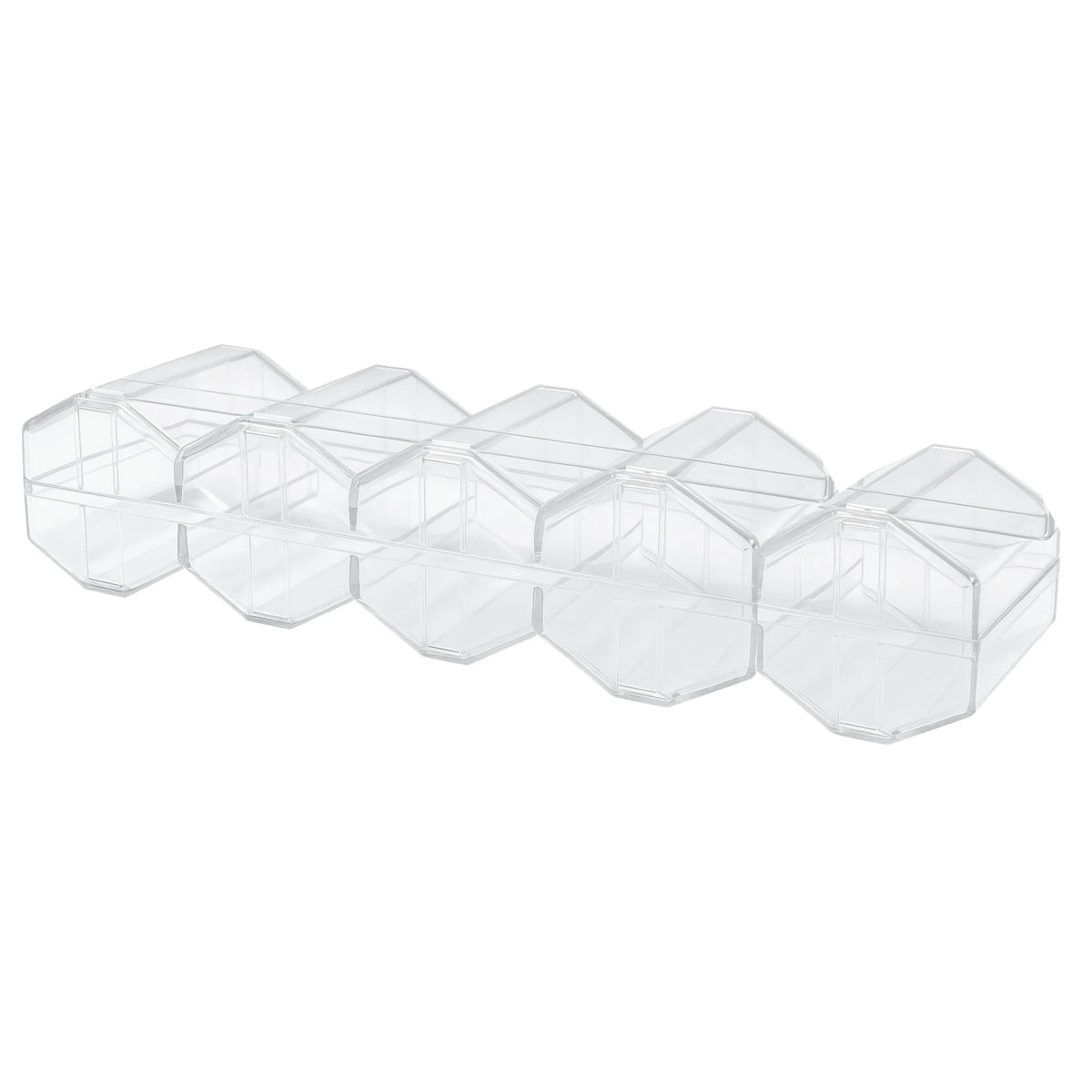 Clear plastic 100 count 43mm poker chip tray with lid