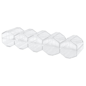 Clear plastic 100 count 43mm poker chip tray with lid