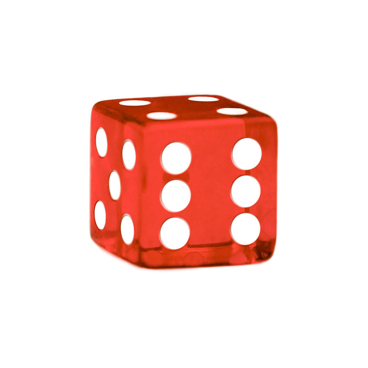 (5) Red Translucent 16mm Game Dice