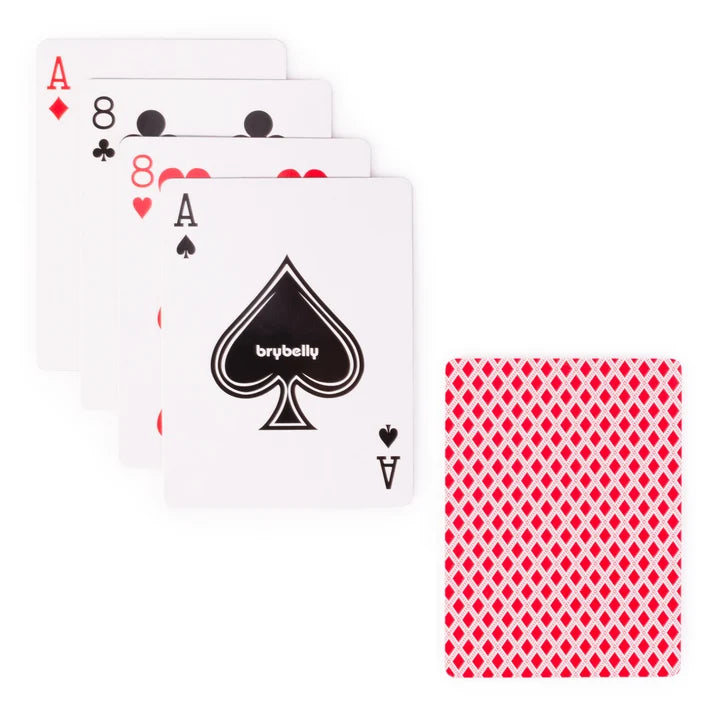 Red Poker Size Playing Cards with Regular Index