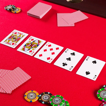 Red Poker Size Playing Cards with Regular Index