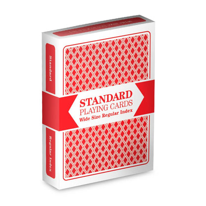Red Poker Size Playing Cards with Regular Index