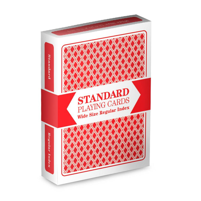 Red Poker Size Playing Cards with Regular Index