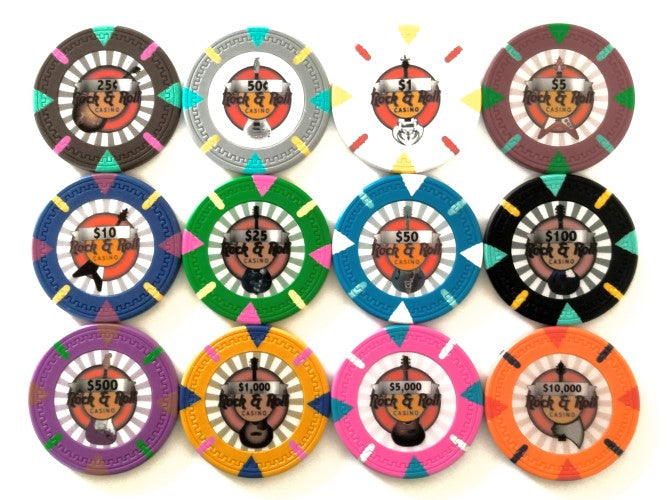 Rock & Roll Poker Chips