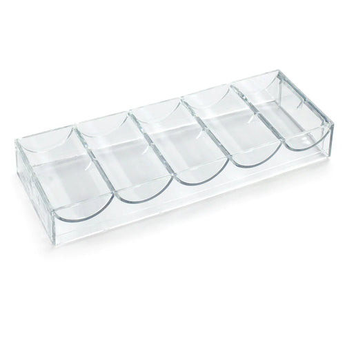 (10) 100 Count Clear Acrylic Poker Chip Trays