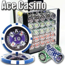 Load image into Gallery viewer, 1000 Ace Casino Poker Chip Set with Acrylic Case