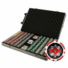 Load image into Gallery viewer, 1000 Ace Casino Poker Chip Set with Rolling Aluminum Case