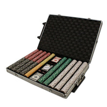 Load image into Gallery viewer, 1000 Coin Inlay Poker Chip Set with Rolling Aluminum Case