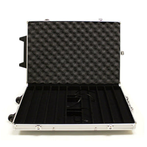 1000 Suited Poker Chip Set with Rolling Aluminum Case