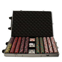 Load image into Gallery viewer, 1000 Crown &amp; Dice Poker Chip Set with Rolling Aluminum Case