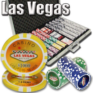 1000 Las Vegas Poker Chip Set with Aluminum Case