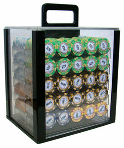 1000 Monte Carlo Poker Chip Set with Acrylic Case