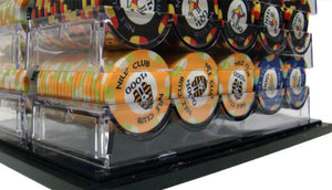 1000 Nile Club Ceramic Poker Chip Set with Acrylic Case