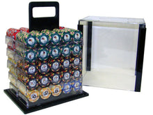Load image into Gallery viewer, 1000 Nile Club Ceramic Poker Chip Set with Acrylic Case