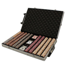 Load image into Gallery viewer, 1000 Nile Club Ceramic Poker Chip Set with Rolling Aluminum Case