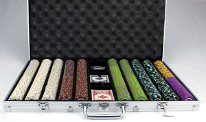 1000 Rock & Roll Poker Chip Set with Aluminum Case