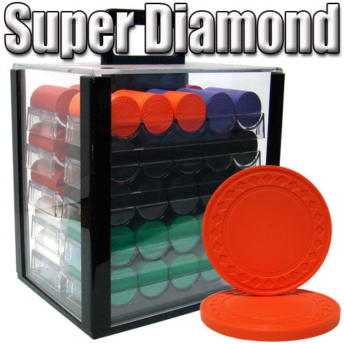 1000 Super Diamond Poker Chip Set with Acrylic Case