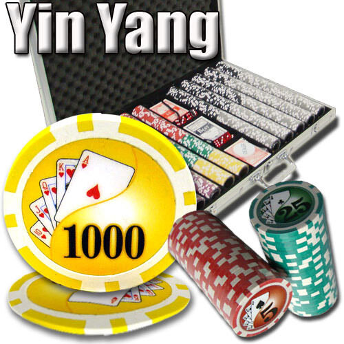 1000 Yin Yang Poker Chip Set with Aluminum Case