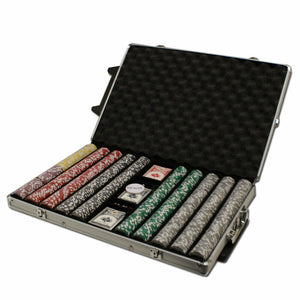 1000 Yin Yang Poker Chip Set with Rolling Aluminum Case