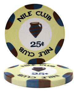 500 Nile Club Ceramic Poker Chip Set with Aluminum Case