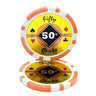 Orange 50¢ Black Diamond poker chip