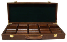 Load image into Gallery viewer, 500 Count Walnut Wooden Poker Chip Case