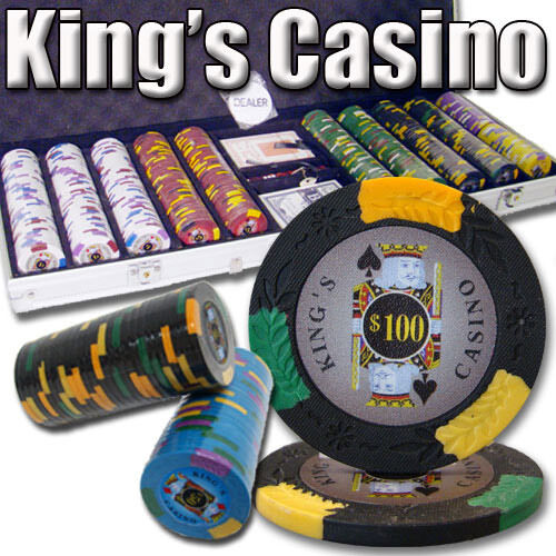 500 Kings Casino Poker Chip Set with Aluminum Case