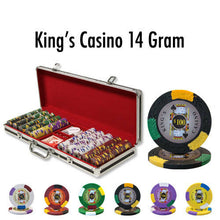 Load image into Gallery viewer, 500 Kings Casino Poker Chip Set with Black Aluminum Case