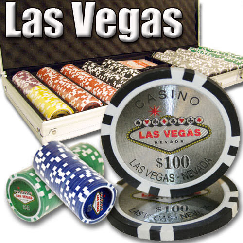 Regan bule Lav 500 Las Vegas 14g Clay Poker Chip Set with Aluminum Case