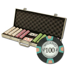 Load image into Gallery viewer, 500 Milano Clay Poker Chip Set with Aluminum Case