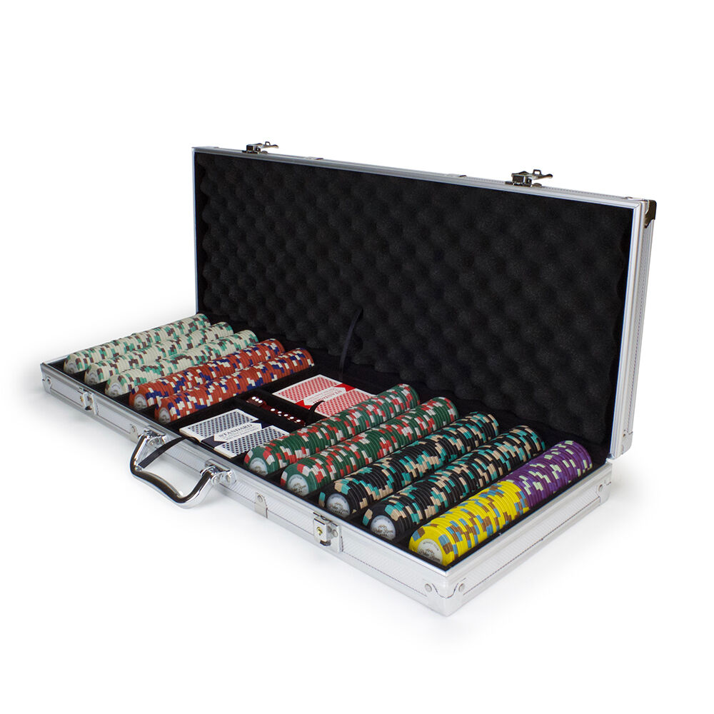 500 Monaco Club Poker Chip Set with Aluminum Case