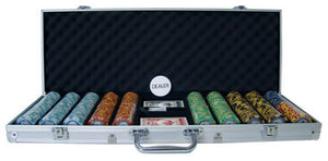 500 Monte Carlo Poker Chip Set with Aluminum Case