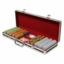 Load image into Gallery viewer, 500 Monte Carlo Poker Chip Set with Black Aluminum Case