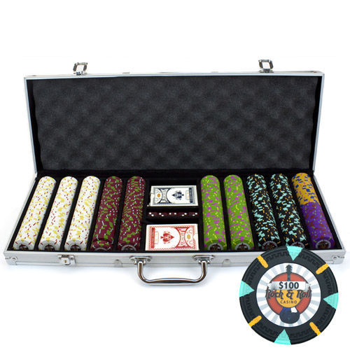 500 Rock & Roll Poker Chip Set with Aluminum Case