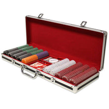 Load image into Gallery viewer, 500 Suited Poker Chip Set with Black Aluminum Case