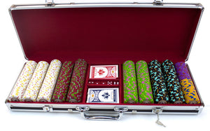 500 The Mint Poker Chip Set with Black Aluminum Case