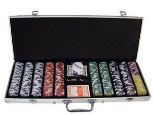 500 Tournament Pro Poker Chip Set with Aluminum Case