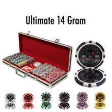 Load image into Gallery viewer, 500 Ultimate Poker Chip Set with Black Aluminum Case