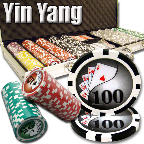 500 Yin Yang Poker Chip Set with Aluminum Case