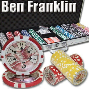 600 Ben Franklin Poker Chip Set with Aluminum Case
