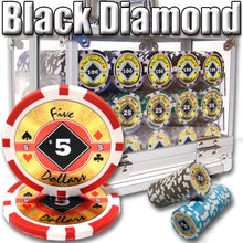 Load image into Gallery viewer, 600 Black Diamond Poker Chip Set with Acrylic Case